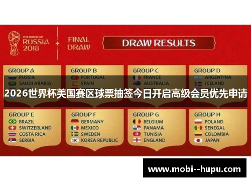 2026世界杯美国赛区球票抽签今日开启高级会员优先申请 2026世界杯美国赛区球票抽签今日开启高级会员优先申请